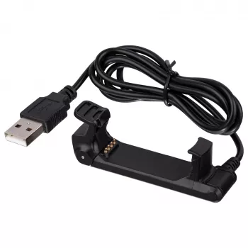 Akyga AK-SW-19 kabel USB do ładowania z klipsem do Garmin Forerunner 220, 1 m, czarny