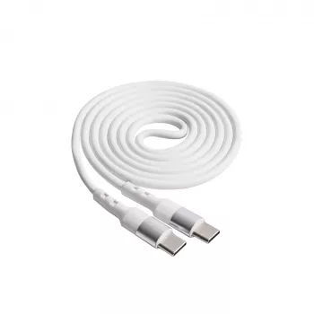 Kabel USB-C – USB-C Akyga AK-USB-40, USB 2.0, 60 W, 1 m, biały