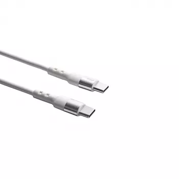 Kabel USB-C – USB-C Akyga AK-USB-40, USB 2.0, 60 W, 1 m, biały