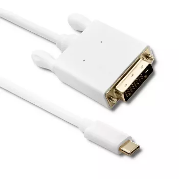 Qoltec USB 3.1 Type-C Męski do DVI-D Męski Kabel Adapterowy 2m 4K
