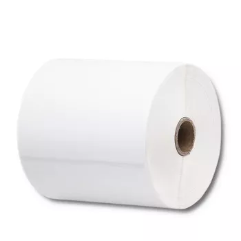 Etykiety termiczne QOLTEC 100 x 150 mm 350 szt. - termiczne bezpośrednie, białe, klej stały