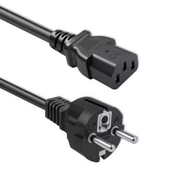 QOLTEC Power Cable Schuko CEE IEC C13 3x0.75mm2 1,5m Black