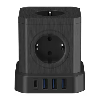 Listwa zasilająca Newell GaN Power Cube 9W1 Czarna