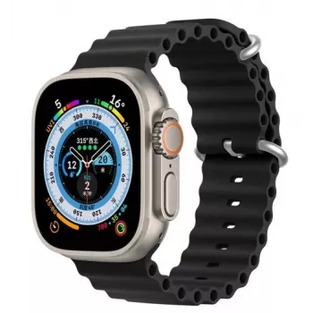 Dux Ducis Silikonowy Pasek do Zegarka Apple Watch 8/7/6/5/4/3/2/SE (38/40/41mm) - Czarny