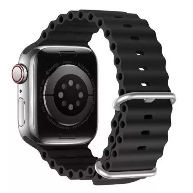 Dux Ducis Silikonowy Pasek do Zegarka Apple Watch 8/7/6/5/4/3/2/SE (38/40/41mm) - Czarny