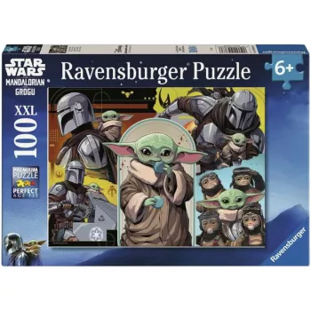 Puzzle dla dzieci Ravensburger Star Wars - The Mandalorian i Grogu (100 elementów)