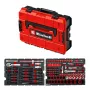 EINHELL-KWB E-Case Tool Case KFZ, 121-częściowy (czarno-czerwony, z zestawem narzędzi dla mechaników hobbystów)