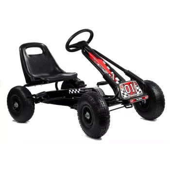 LEAN TOYS LEAN CARS A-15 Gokart czarny pompowane koła