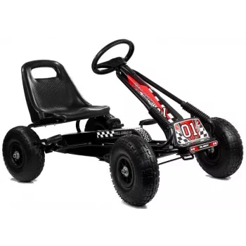 LEAN TOYS LEAN CARS A-15 Gokart czarny pompowane koła