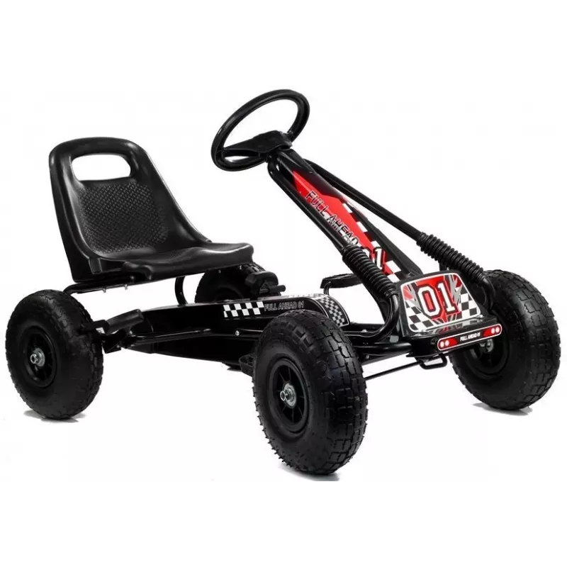 LEAN TOYS LEAN CARS A-15 Gokart czarny pompowane koła