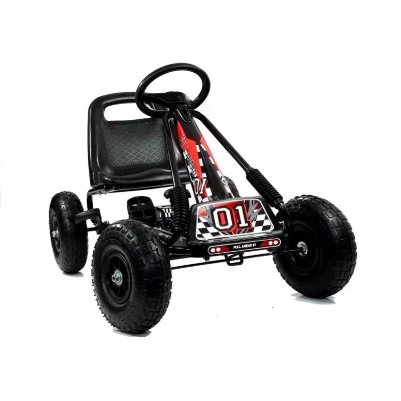 LEAN TOYS LEAN CARS A-15 Gokart czarny pompowane koła