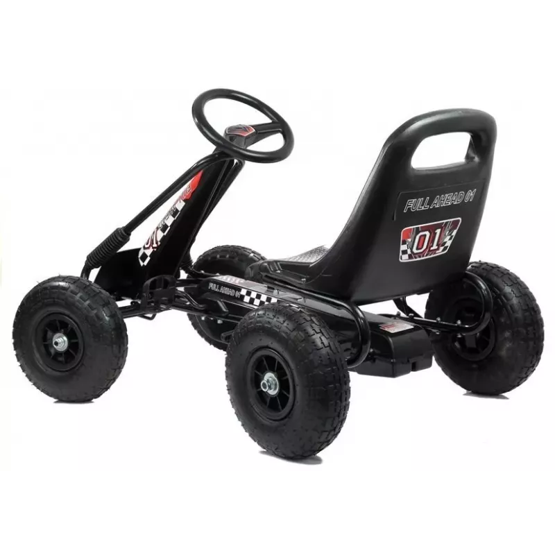 LEAN TOYS LEAN CARS A-15 Gokart czarny pompowane koła