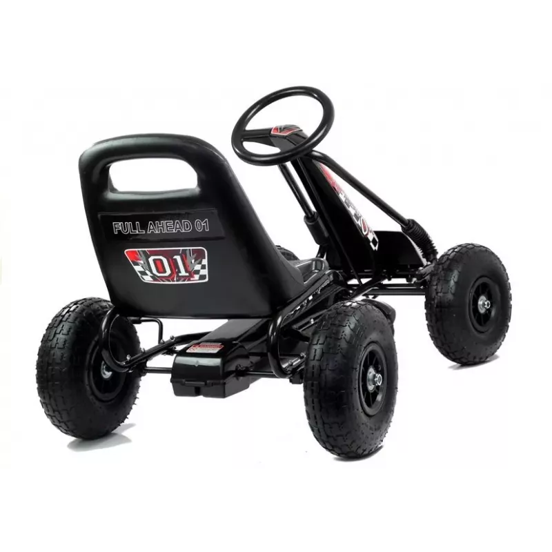 LEAN TOYS LEAN CARS A-15 Gokart czarny pompowane koła