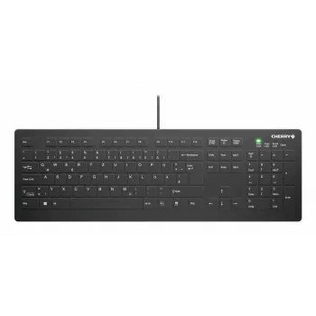 CHERRY Contour Design Active Key AK-C8112 Pełnowymiarowa Przewodowa Klawiatura USB z Przełącznikami Nożycowymi QWERTY Czarna