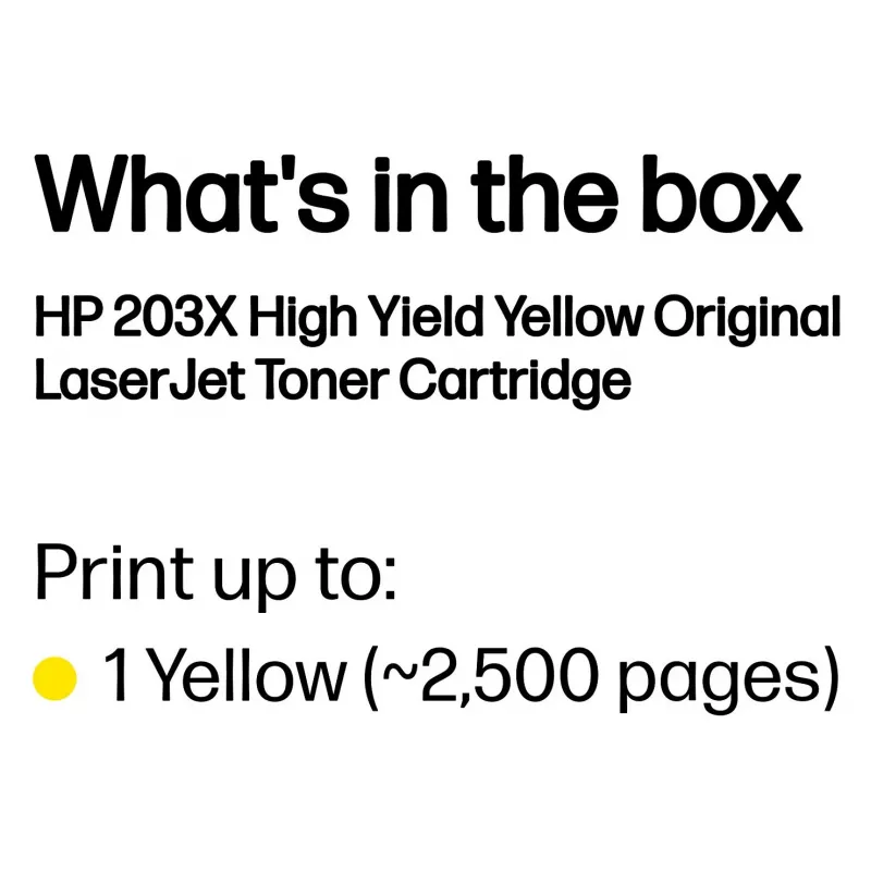 HP 203X High-Yield Yellow Toner Cartridge (CF542X) | Original HP LaserJet Toner