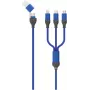 2GO 797360 Kabel USB 1,2 m USB A/USB C/USB C/Micro-USB B/Lightning Czarno-Niebieski