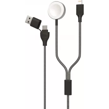 2GO 797385 Kabel magnetyczny USB-C z funkcją rozłączania, 1,8 m, USB-A do USB-C, szary