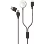 2GO 797385 Kabel magnetyczny USB-C z funkcją rozłączania, 1,8 m, USB-A do USB-C, szary