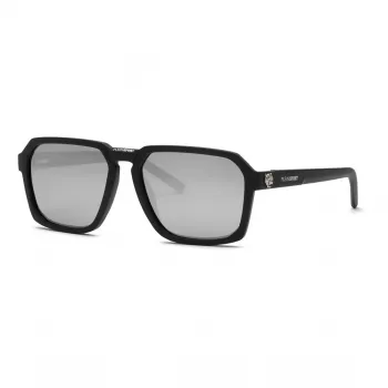 PHILIPP PLEIN SPORT Okulary przeciwsłoneczne męskie SSP030 - 59/17/145 mm, czarna oprawka acetatowa, szare soczewki, ochrona UV400