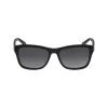 Lacoste Okulary przeciwsłoneczne damskie/męskie kwadratowe L683SP czarno-szare 55mm L683SP5516001