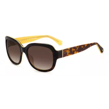 Okulary przeciwsłoneczne Kate Spade Layne dla kobiet - oprawka acetatowa, ochrona UV400, soczewki 55mm