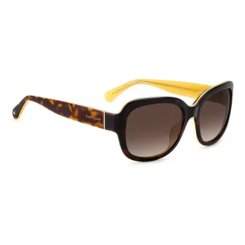 Okulary przeciwsłoneczne Kate Spade Layne dla kobiet - oprawka acetatowa, ochrona UV400, soczewki 55mm