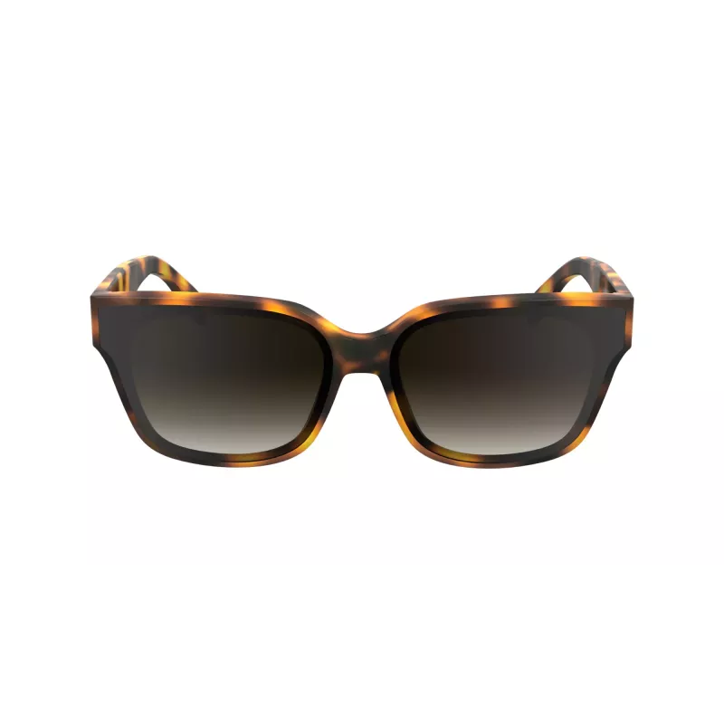 KARL LAGERFELD KL6161S-240 Damskie Przesadzone Kwadratowe Okulary Przeciwsłoneczne, Havana Brown z Brązowymi Soczewkami Gradientowymi, 63/14/140 mm