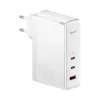 Baseus Travel Charger GaN5 Pro Fast Wall Charger, C+C+U, 140W, White, EU Plug (CCGP100202)