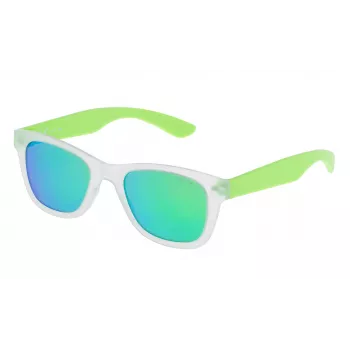 Police Childish SK03947Z69V Okulary przeciwsłoneczne dla dzieci - czarna oprawka acetatowa, prostokątne, 47mm