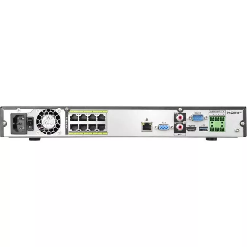BCS LINE 8-kanałowy rejestrator NVR 8K z AI i 8 portami PoE BCS-L-NVR0802-A-8K-8P-Ai2