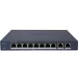 Hikvision DS-3E1510P-EI/M(B) LinkVu 10-portowy zarządzalny przełącznik PoE warstwy 2 z 8 portami PoE i 2 uplinkami SFP