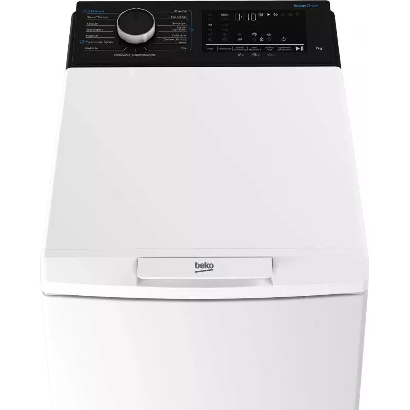BEKO TB721DBVESPL Pralka ładowana od przodu, 7 kg, 1200 obr/min, Biały/Czarny