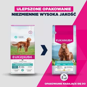 Eukanuba Special Care Sensitive Digestion Sucha Karma dla Psów Dorosłych Ras Małych i Średnich, Jagnięcina i Ryż, 12 kg