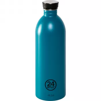 Butelka ze stali nierdzewnej 24Bottles Atlantic Bay 1000 ml - Niebieski - Fitness, Wędrówki, Sport
