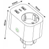 ENTAC Smart WiFi Plug 1x Schuko z 2x USB-A i 1x USB-C, Biały