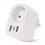 ENTAC Smart WiFi Plug 1x Schuko z 2x USB-A i 1x USB-C, Biały