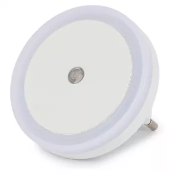 ENTAC LED Night Light 0.5W Round Warm White with Dusk Sensor