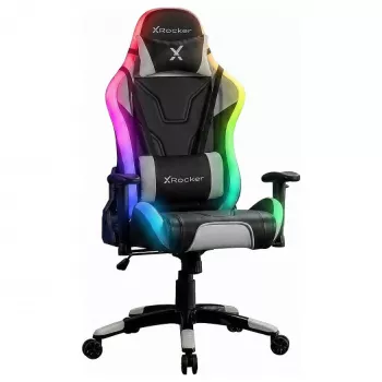 Fotel gamingowy XROCKER Czarny z oświetleniem Neo Motion RGB LED i poduszkami komfortowymi