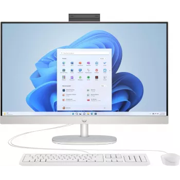 HP 27-cr0501ng 27-calowy All-in-One PC, AMD Ryzen 5 7520U, 8 GB RAM, 512 GB SSD, Snow White