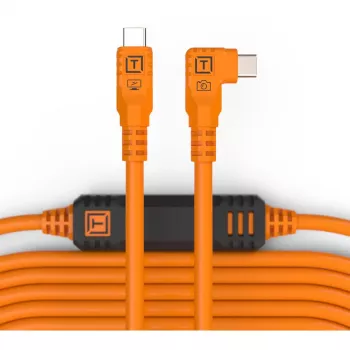 Tether Tools TetherPro USB-C na USB-C Right Angle Pomarańczowy 9,4m