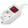 Listwa zasilająca ENTAC 3-gniazdowa z USB 1,5m przełącznik biała