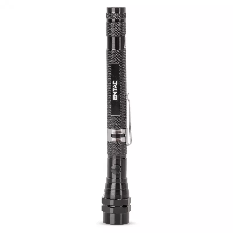 ENTAC EFL-1W-FLEX-ALU 1W LED Latarka z Teleskopową Szyjką, Aluminiowa, Czarna