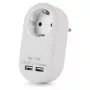 ENTAC Wtyczka ścienna z 2x USB-A Biała