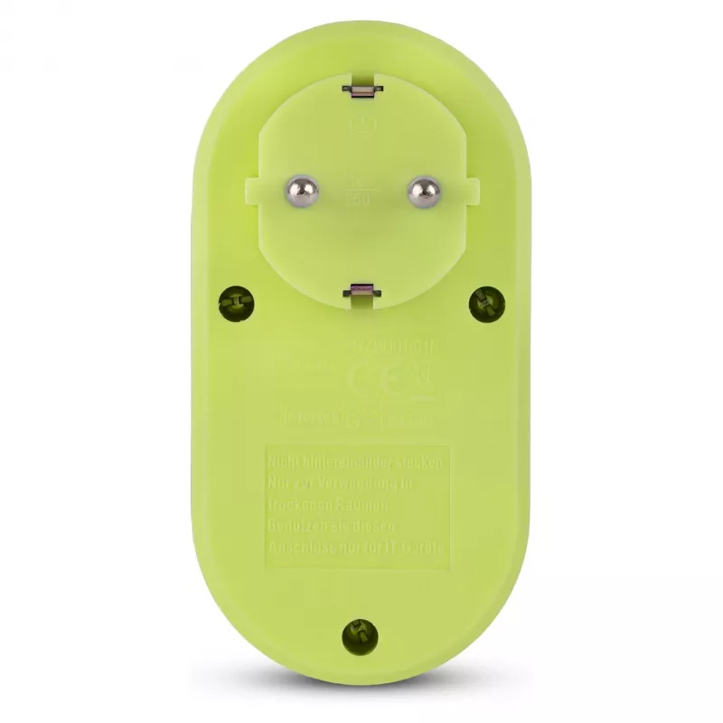 ENTAC Gniazdo adapter z 2x USB-A Lime