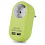 ENTAC Gniazdo adapter z 2x USB-A Lime