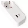 Listwa zasilająca ENTAC 4-gniazdowa z 1x USB-A i 1x USB-C, 1,5 m, biała