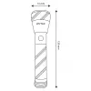 ENTAC 1W LED Flashlight Aluminium Black AA Battery