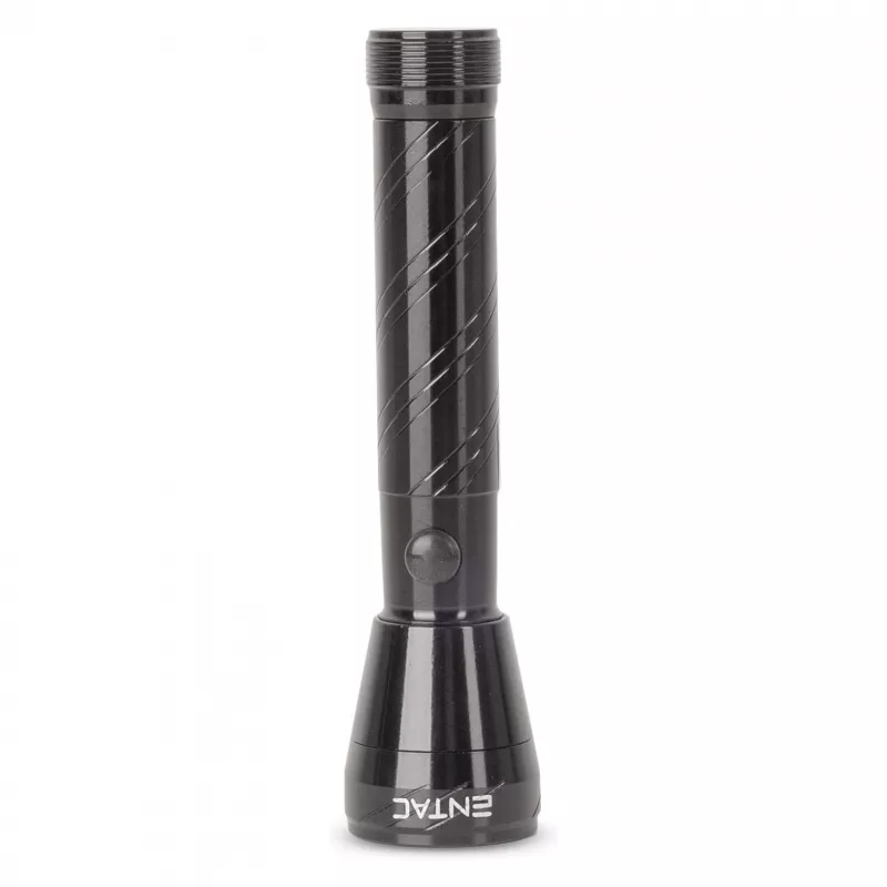 ENTAC 1W LED Flashlight Aluminium Black AA Battery