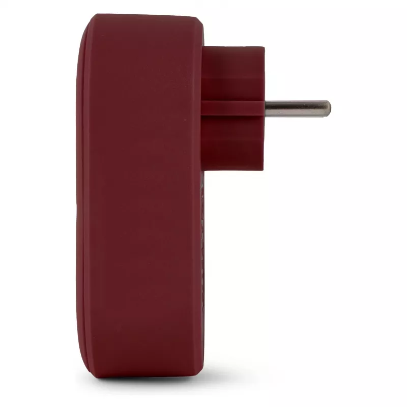 ENTAC Wall Plug Adapter z 2x USB-A Burgund