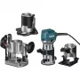Makita RT0702CX3J Frezarka Górnowrzecionowa 710W Tuleja 8mm z 3 Podstawami i Walizką MAKPAC